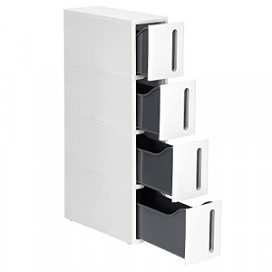 Raft pentru bucatarie, Songmics, Gri-Alb, 45x17x84 cm - Img 2