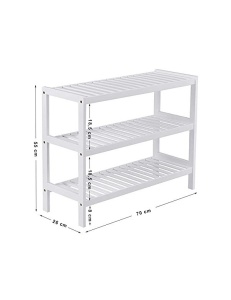 Raft pentru pantofi Model Quinn, Alb, 70x26x55 cm - Img 4
