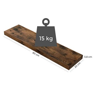 Raft suspendat Model Serena, Maro antichizat/Negru, 80x20x3.8 cm - Img 5
