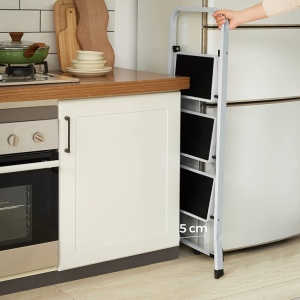 Scara cu treapta, Songmics, Alb, GSL03WT - Img 2