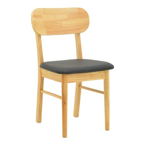 Scaun Bedona, natural/negru, 47x46x80 cm