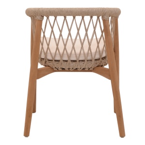 Scaun cu Brate Model Abby, Natur/Crem, 60x58x78 cm - Img 5