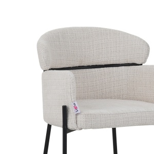 Scaun cu Brate Model Tolerse, Bej/Negru, 58x57x80 cm - Img 6