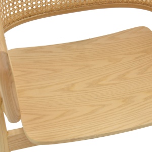 Scaun cu Brate Model Wenzy, Natur, 58x58x82 cm - Img 8