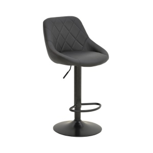 Scaun de bar Boronez, negru, 47x49x112 cm - Img 2