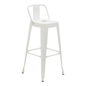 Scaun de bar de grădină Utopia Alb 42x42x97 cm - Img 1