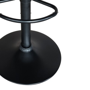 Scaun de bar Dianors, negru/negru, 38x38x75 cm - Img 3