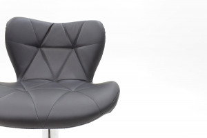 Scaun de bar, inaltime ajustabila, Model Coozy, Negru, 46x47x112 cm - Img 7