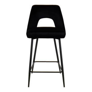 Scaun de bar Murde, negru, 47x52x96 cm - Img 5