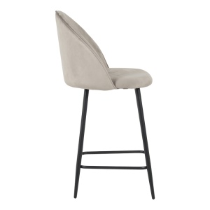 Scaun de bar Perch, negru/gri, 50x43x99 cm - Img 3