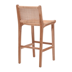 Scaun de bar Sponze, natural, 40x47x89 cm - Img 2
