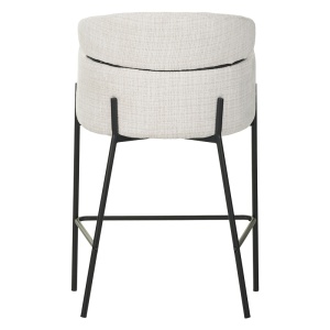 Scaun de bar Tolerse, bej/negru, 55x60x97 cm - Img 5