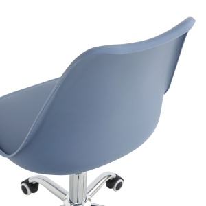 Scaun de birou Gaston II, albastru deschis, 48x57x78-90 cm - Img 8