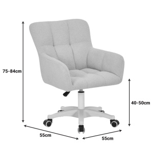 Scaun de birou Givole, galben, 55x55x75-84 cm - Img 5