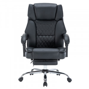 Scaun de birou pentru director Thrive Premium Quality mecanism de masaj de calitate superioara - incalzit spate piele ecologica negru - Img 6