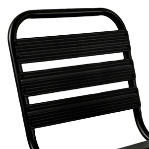 Scaun de exterior , Model Sussie, culoare negru, metal si aluminiu, 45x62x76 cm - Img 3