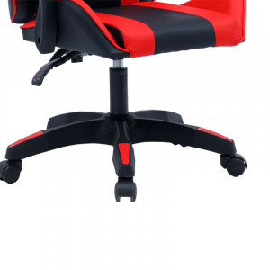 Scaun de gaming William piele ecologica negru - rosu - Img 6