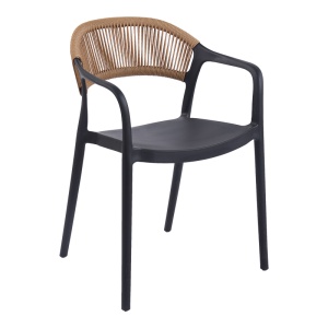 Scaun de Gradina Ankara, negru, 54x55.5x77 cm
