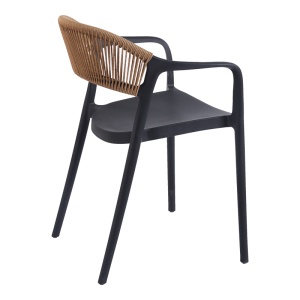 Scaun de Gradina Ankara, negru, 54x55.5x77 cm - Img 3