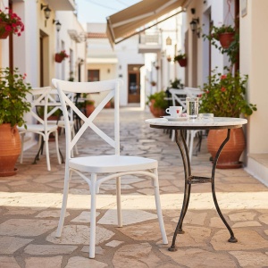 Scaun de Gradina Crossie, alb, 38x46.5x82 cm - Img 2