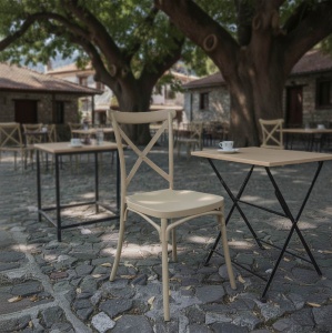 Scaun de Gradina Crossie, maro, 38x46.5x82 cm - Img 2