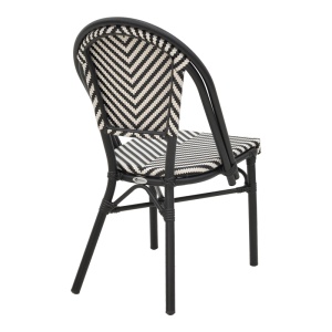 Scaun de Gradina Model Uarmin, Alb/Negru, 46x57x85 cm - Img 2