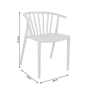Scaun de Gradina Model Zelma, Alb, 55x53x73 cm - Img 5