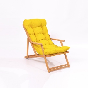 Scaun de gradina My008 Galben 66x110x48 cm - Img 1