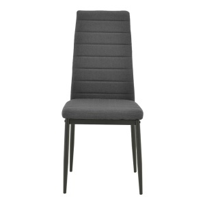 Scaun dining Parker, tapițat cu material textil, Negru/Gri, 41 × 48 × 96 cm - Img 5