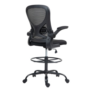 Scaun directorial Derzio, negru, 62x53x119-131 cm - Img 3