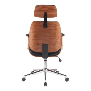 Scaun directorial Fetseno, negru, 53x56x113.5-123.5 cm - Img 5