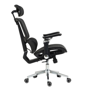 Scaun directorial Jeffer, negru, 67x62x115-125 cm - Img 6