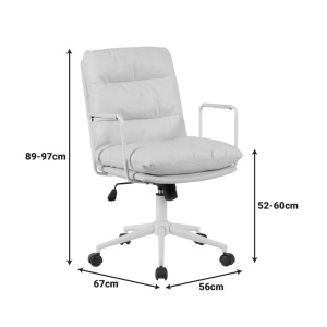 Scaun directorial Kreno, gri, 56x67x89-97 cm - Img 10