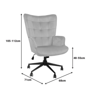 Scaun directorial Lobima, galben, 68x71x105-112 cm - Img 8
