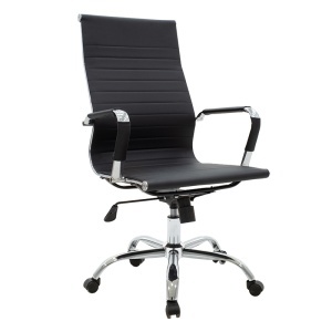 Scaun directorial Valter, negru, 55.5x58x108 cm