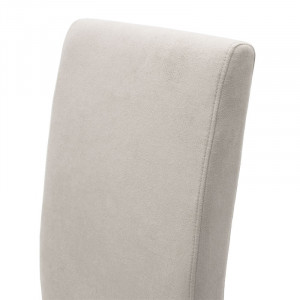Scaun Ditta cu material textil gri - picioare din lemn, culoarea nuc - Img 5