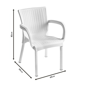 Scaun exterior Festive plastic culoare maro inchis - Img 4