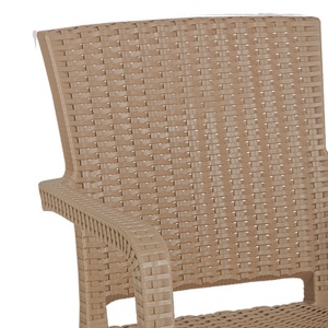 Scaun exterior Halcyon plastic culoare cappuccino - Img 2