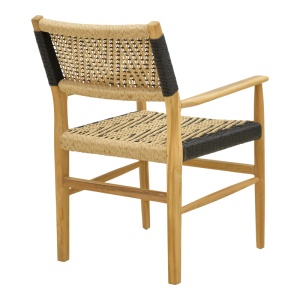 Scaun Fermilo, natural/negru, 55x67x86 cm - Img 3