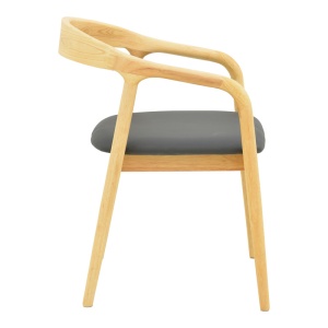 Scaun Hogie, natural/negru, 61x60x76 cm - Img 4