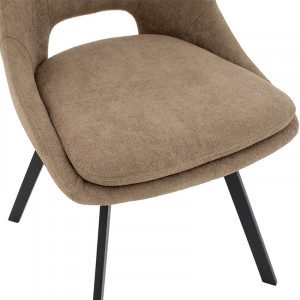 Scaun Initiate boucle material textil maro - picior negru - Img 6