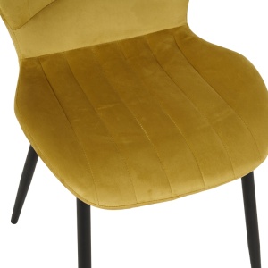 Scaun Jelour, galben/negru, 46.5x60x84 cm - Img 6