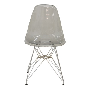 Scaun Model Adelle, Gri transparent/Argintiu, 46x55x81 cm - Img 4