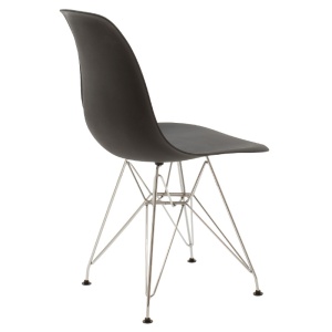 Scaun Model Adelle, Negru/Argintiu, 46x55x81 cm - Img 2