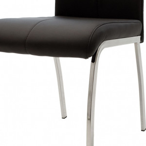 Scaun Model Ariadne, Negru/Crom, 43x63x96 cm - Img 7