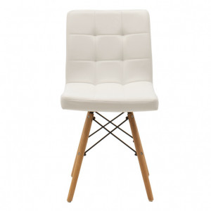 Scaun Model Cian, Alb/Stejar, 43x56x81 cm - Img 4