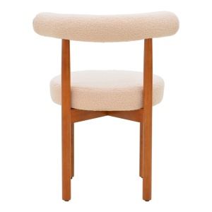 Scaun Model Fenza, Bej/Nuc, 60x54x75 cm - Img 5