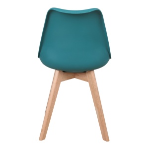 Scaun Model Gaston, Albastru/Natur, 43x51x75 cm - Img 5