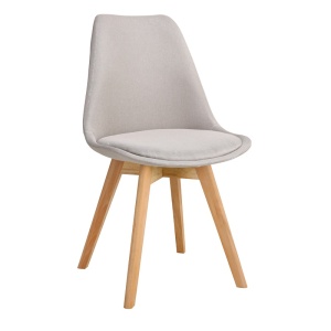 Scaun Model Gaston, Bej/Natur, 48x55x83 cm