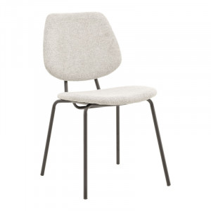 Scaun Model Pietro, Gri deschis/Negru, 50x53x83 cm - Img 1